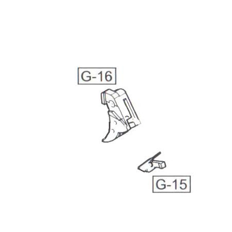 WE Trigger Glock 17/18/19 Bk ABS Part-G14/15/16
