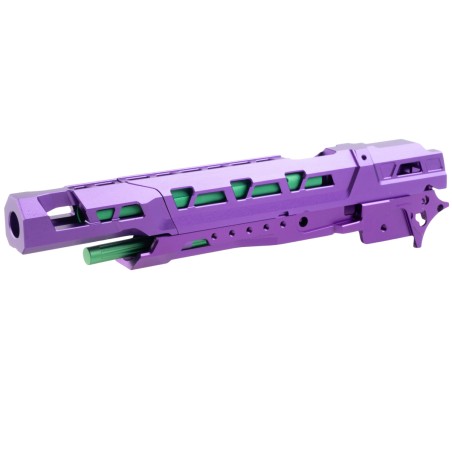 5KU TM Hi Capa CNC Aluminum EX 01 Frame Kit Purple / Green Barrel