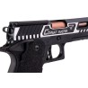 Army Armament R601 TTI Alpha JW3 Combat Master CNC Slide Stippling Grip Noir/Silver Gaz 50BBs 1J