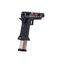 Army Armament R601 TTI Alpha JW3 Combat Master CNC Slide Stippling Grip Noir/Silver Gaz 50BBs 1J