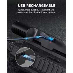 ACM FZ Shoot Tactical Light Dual Led 2000 Lumens Montage Picatinny USB