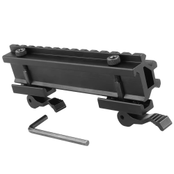 ACM Réhausse de Rail Picatinny QD 45° 13 Slot 14cm Métal Noir