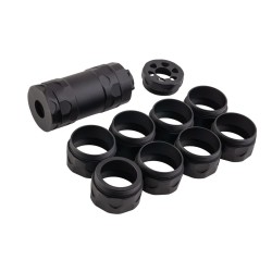 RWA Lone Wolf Elimin8r Suppressor Alu CNC Bk 14mm-