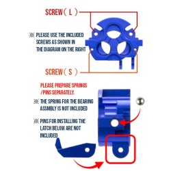 C&C Tac TM SAIGA 12 GBBR Enhanced Nozzle Feeding Rear Base CNC Aluminum Blue