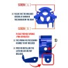 C&C Tac TM SAIGA 12 GBBR Enhanced Nozzle Feeding Rear Base CNC Aluminum Blue
