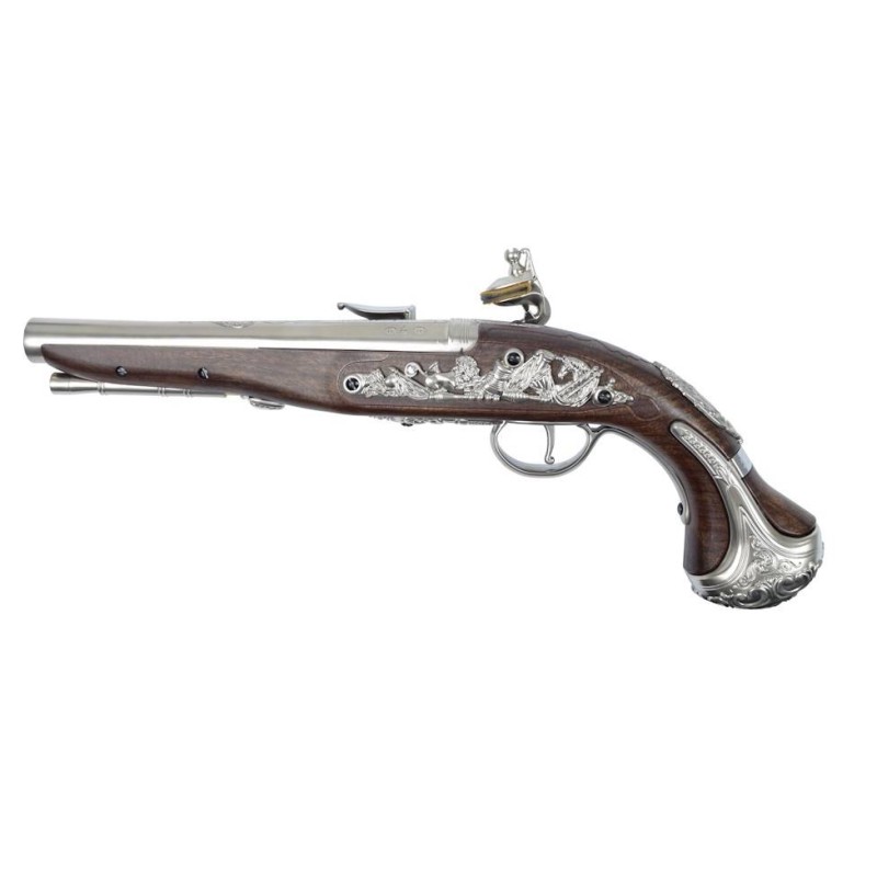 HFC Pistolet Flintlock "GEORGE WASHINGTON" Gaz Silver 22BBs 1J