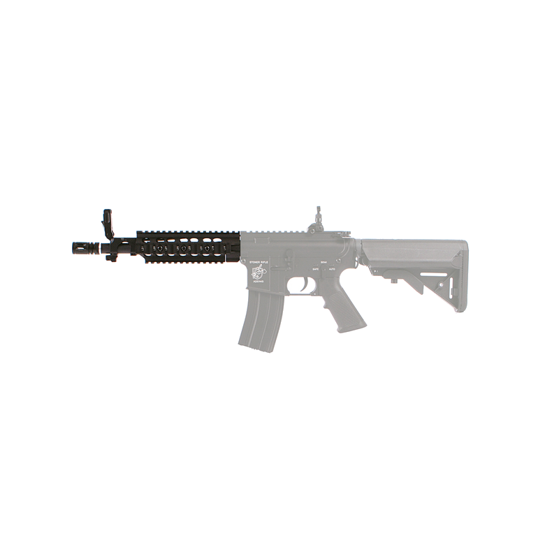 Arrow Dynamic Garde Main Ris 7", Canon Externe, Mire & Cache Flamme Métal Bk