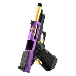 Lancer Tactical Hi-Capa 4.3 Stryk GBB Gaz Purple/Gold 23BBs 1J