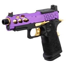 Lancer Tactical Hi-Capa 4.3 Stryk GBB Gaz Purple/Gold 23BBs 1J