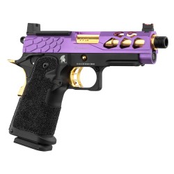 Lancer Tactical Hi-Capa 4.3 Stryk GBB Gaz Purple/Gold 23BBs 1J