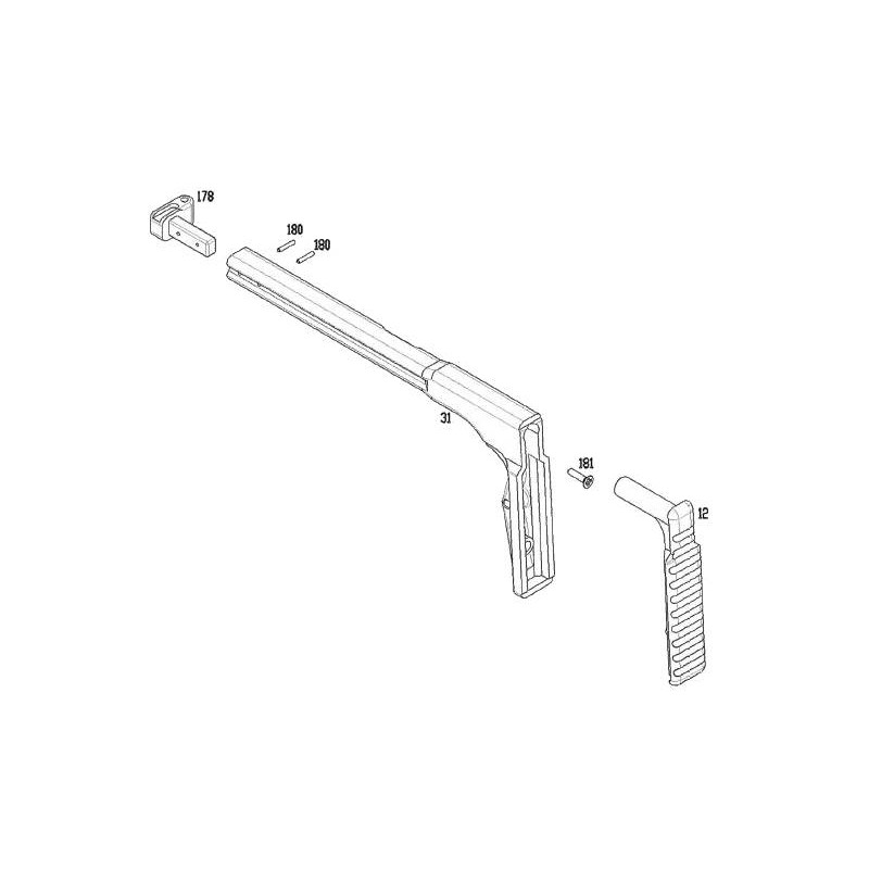 KWA / KSC Full Stock MP9 Black Part-178/180/31/181/12