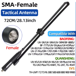 Baofeng Antenne 720mm SMA-Female Dual Band VHF/UHF 144/430Mhz UV-13
