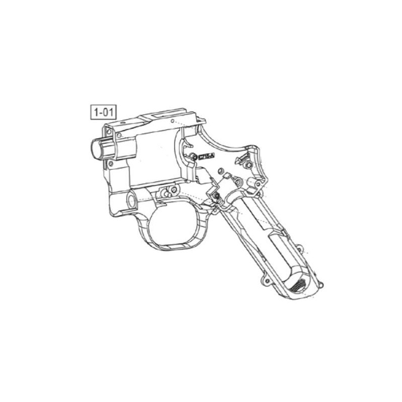 ASG Dan Wesson 715 Corps / Body Silver Part:1-01