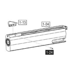 ASG Dan Wesson 715 Canon Externe & Mire Avant Silver Part:1-13/1-04