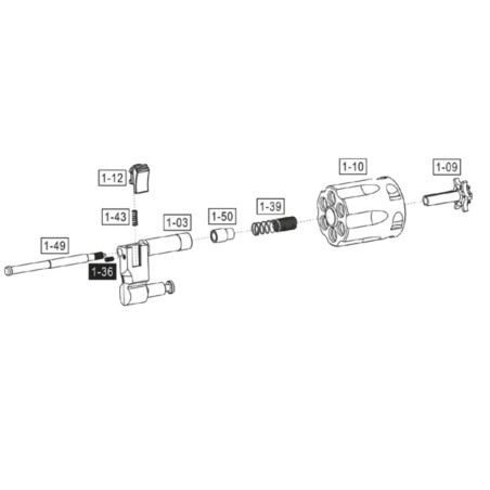 ASG Dan Wesson 715 Set Barillet Silver Part:1-A