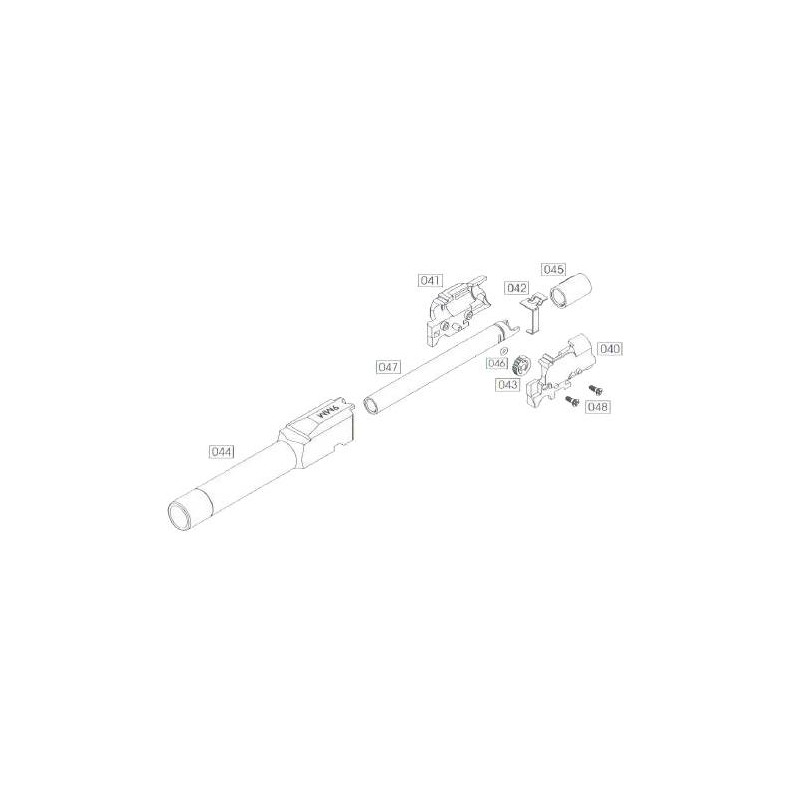 WE Canons, Bloc Hop-Up M&P 3.8 Black GBB Part-040à048