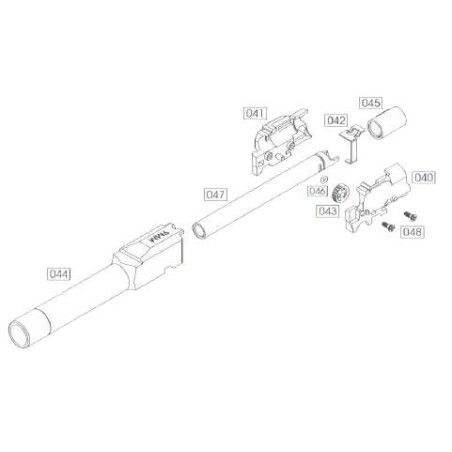 WE Canons, Bloc Hop-Up M&P 3.8 Black GBB Part-040à048