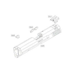 WE Culasse Métal M&P 3.8 Vide Black GBB