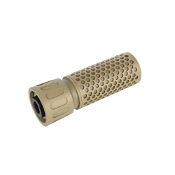 5KU Silencieux Acier QD KAC CQB Tan 125mm + Cache Flamme 14mm-
