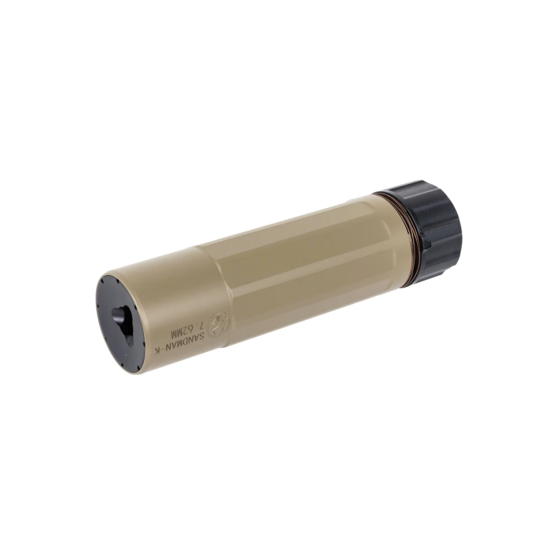 5KU Silencieux Acier QD DA SMK Tan 145mm + Cache Flamme 14mm-