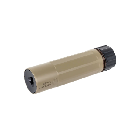 5KU Silencieux Acier QD DA SMK Tan 145mm + Cache Flamme 14mm-