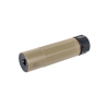 5KU Silencieux Acier QD DA SMK Tan 145mm + Cache Flamme 14mm-