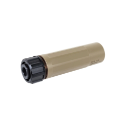 5KU Silencieux Acier QD DA SMK Tan 145mm + Cache Flamme 14mm-
