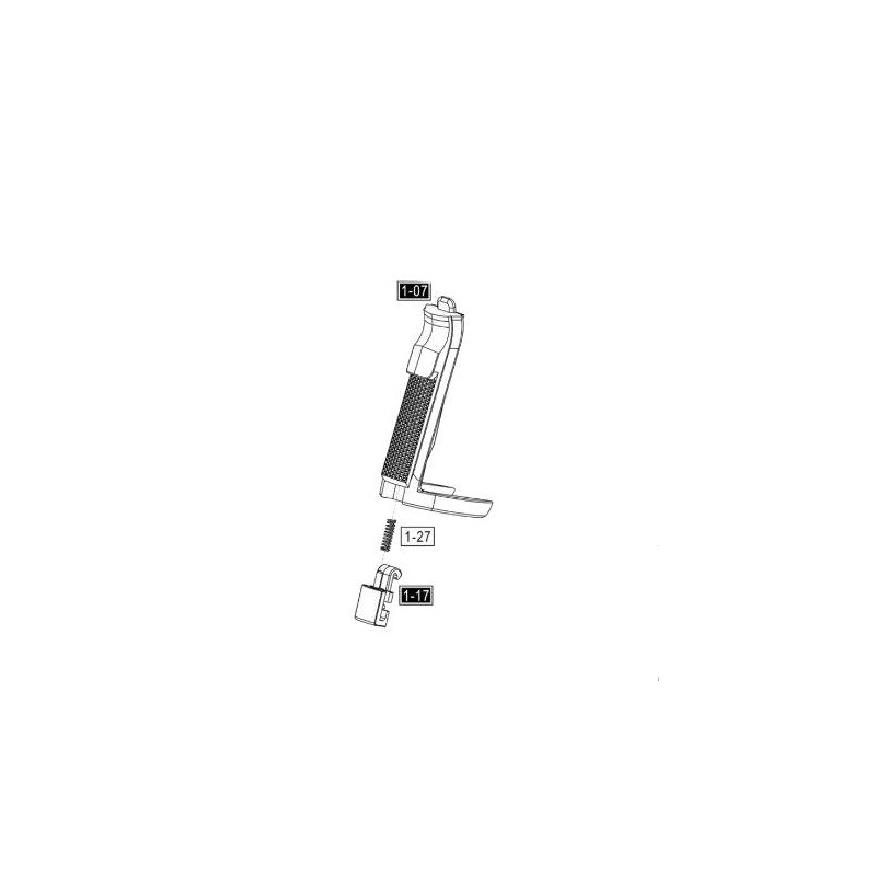 ASG Cache Grip STI DutyOne GNB ABS Noir Part:1-07/ 1-17/ 1-27