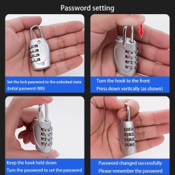 ACM Cadenas à Code Noir 69x30mm