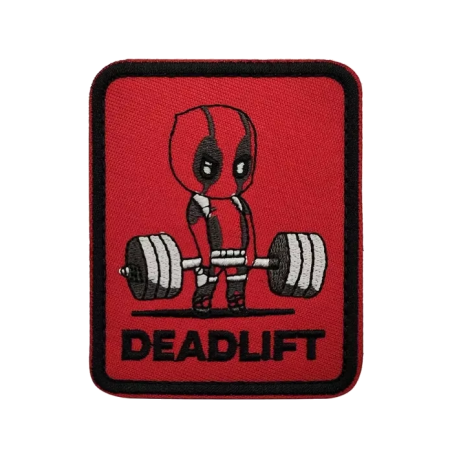 ACM Patch Brodé Deadlift Deadpool Rouge / Noir 80X63mm