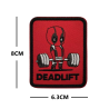 ACM Patch Brodé Deadlift Deadpool Rouge / Noir 80X63mm