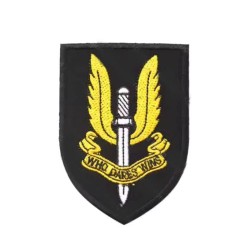 ACM Patch Brodé SAS Regiment Special Aerien Royaume Uni Jaune / Noir 85X60mm