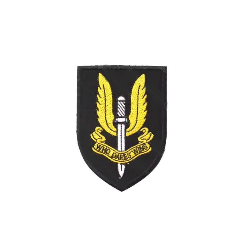 ACM Patch Brodé SAS Regiment Special Aerien Royaume Uni Jaune / Noir 85X60mm