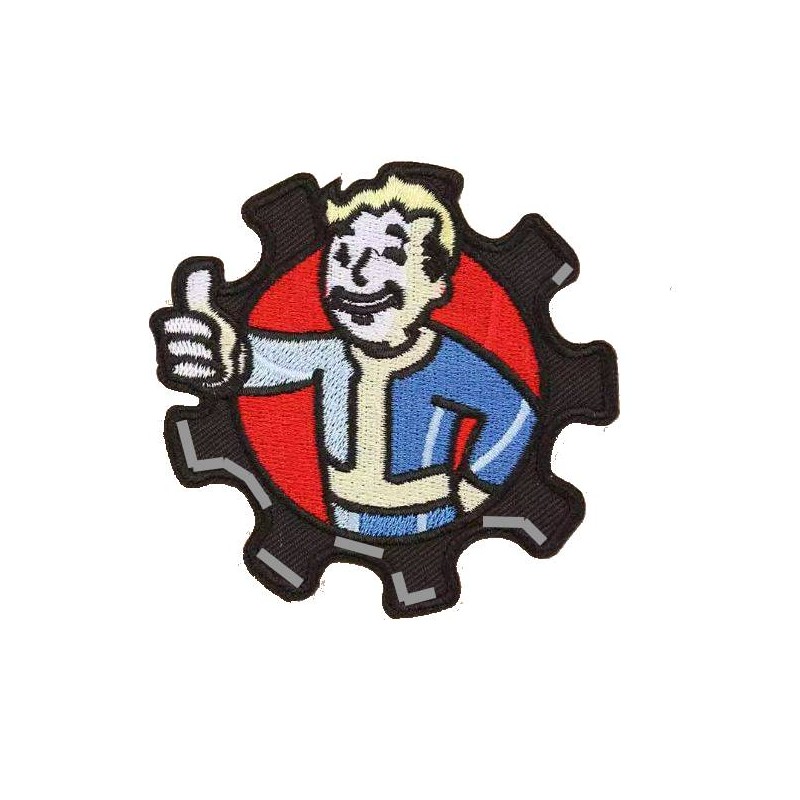 ACM Patch Brodé - Fallout Vault Boy Noir/Bleu/Rouge 80mm