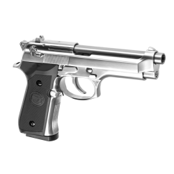 WE M9 Eagle V2 Silver Semi et Full Auto Co2 25BBs 1J