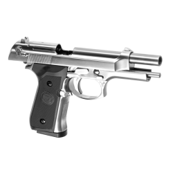 WE M9 V2 Silver Semi Auto Co2 25BBs 1J