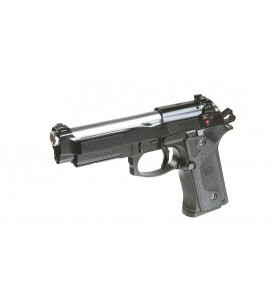 KJW M9A1 Gaz Noir Canon Silver Métal 25BBs 0.9J