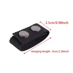 ACM Boucle Sangle ceinture/molle Multifonction Nylon Black 17x2.5cm