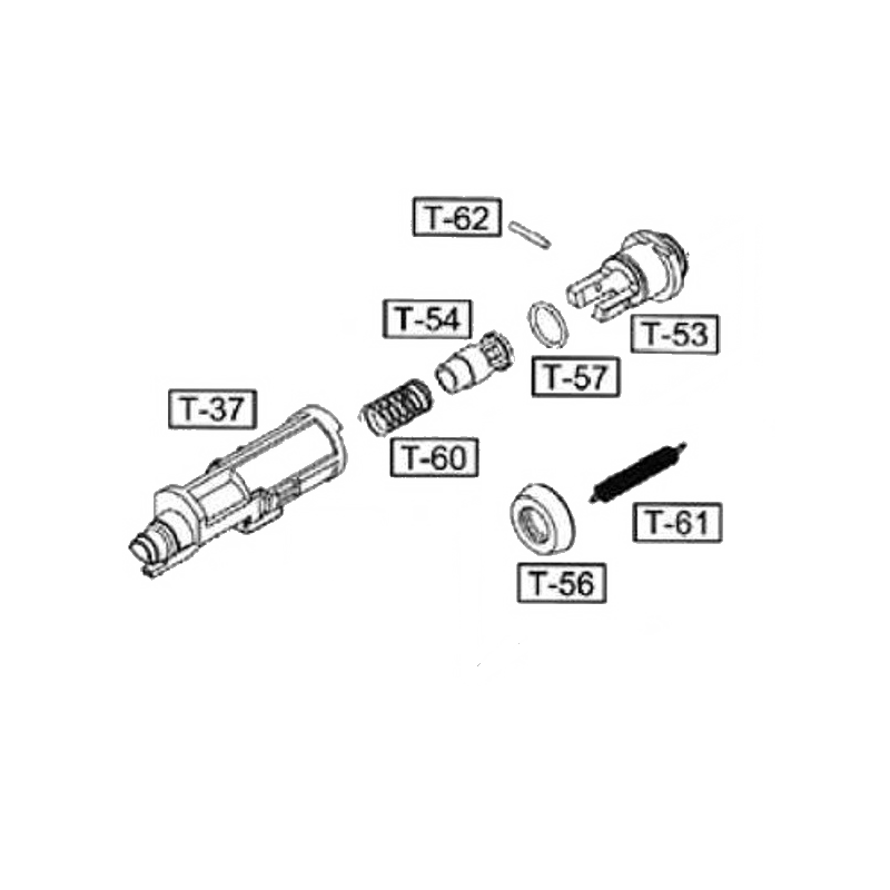 WE Nozzle TT-33 Tokarev Complet Part-37,53,54,57,60,61,62