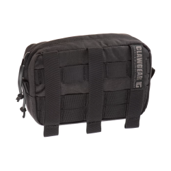 Clawgear Medium Horizontal Utility Pouch Core Black Face Molle