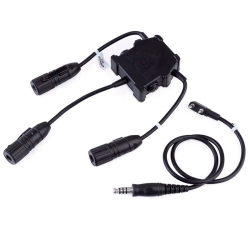 WADSN PTT Double U94 Kenwood / Baofeng Black