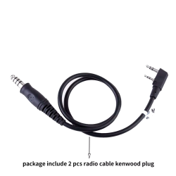WADSN PTT Double U94 Kenwood / Baofeng Black