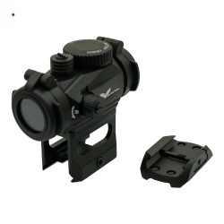 JS Tactical Red Dot T1 Noir avec Montage Haut Rét:Rouge