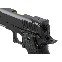 Army Armament R608 Hi-Capa Noir/Gold Gaz 30BBs 1J