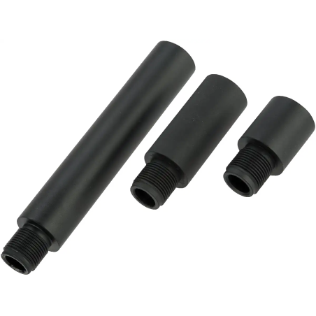 APS Set External barrel extension 21/41/96mm 14mm- Métal Bk