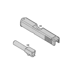 KWA / KSC Culasse & Canon Externe ABS Vide Glock G26 Black GBB