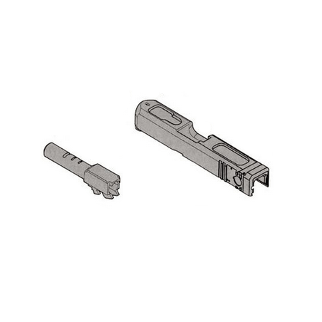 KWA / KSC Culasse & Canon Externe ABS Vide Glock G26C Black GBB