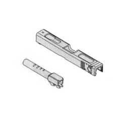 KWA / KSC Culasse & Canon Externe ABS Vide Glock G18C Black GBB