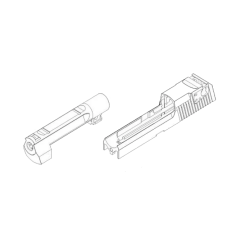 HFC Culasse & Canon Externe Desert Eagle Vide ABS Black GBB