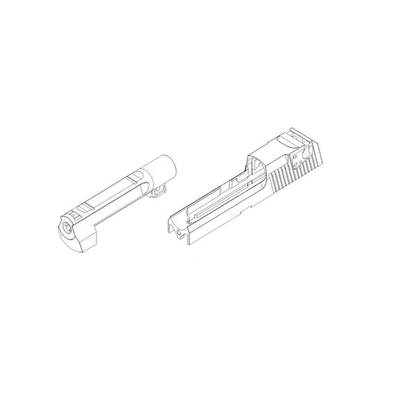 HFC Culasse & Canon Externe Desert Eagle Vide ABS Black GBB